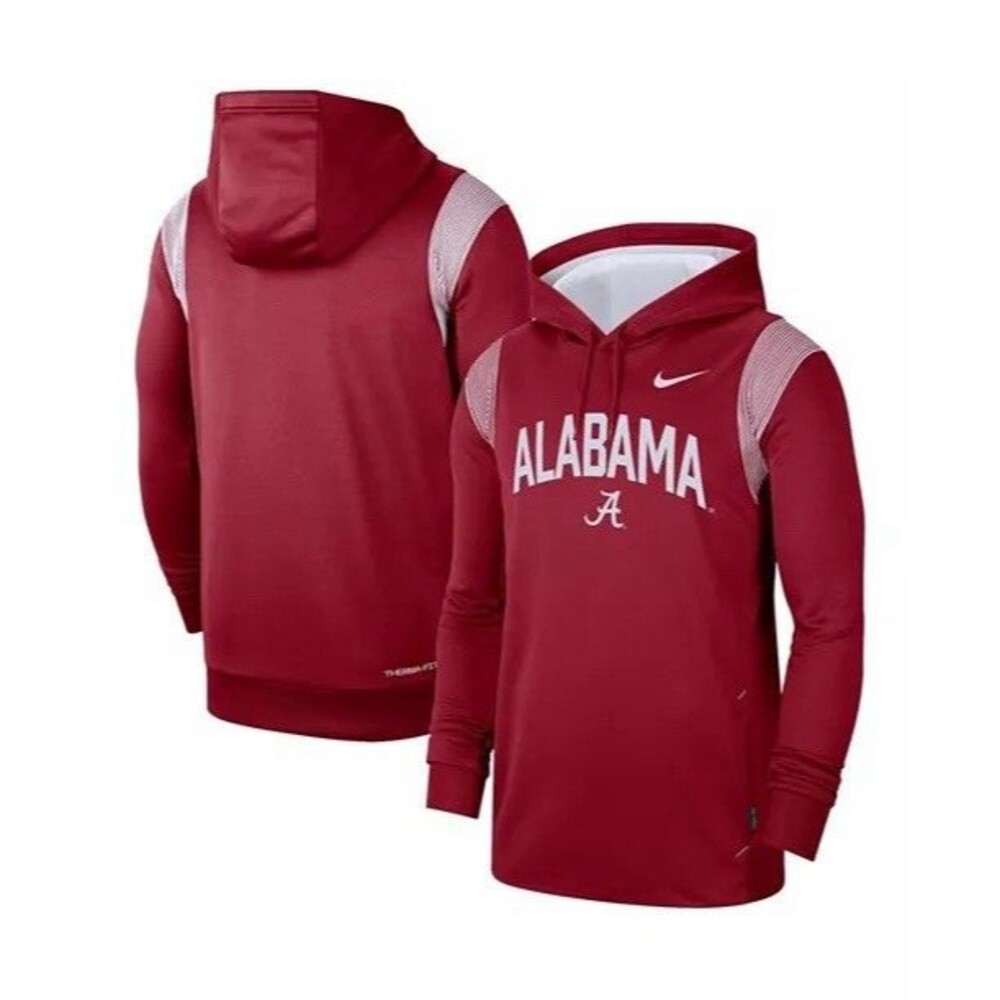 Nike Alabama Crimson Tide Sideline Performance Hoodie Therma FIT Men Medium